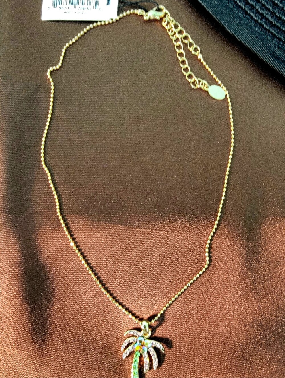 Cookee Lee Gold-Tone Palm Tree Pendant Necklace - Gold
